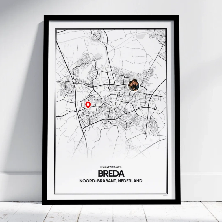 stadskaart Breda poster