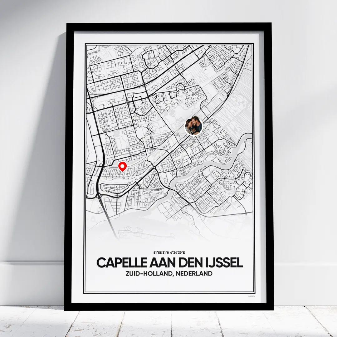 stadskaart Capelle aan den IJssel poster stadskaart Capelle aan den IJssel poster