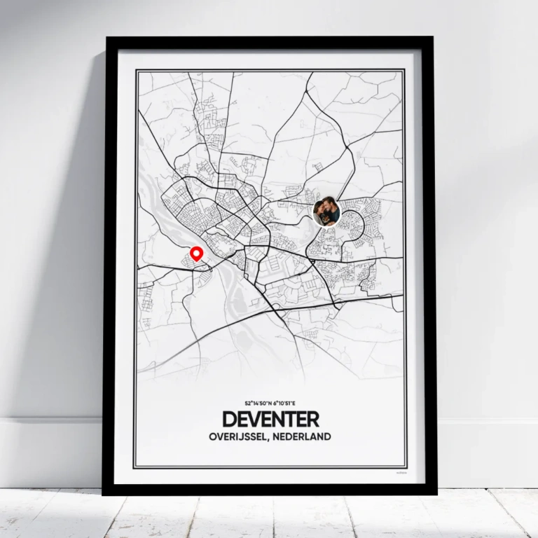 stadskaart Deventer poster