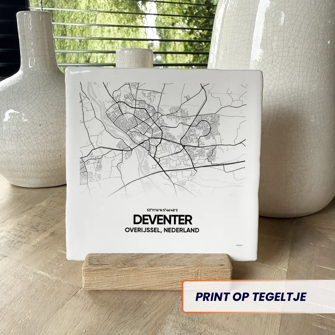 stadskaart Deventer tegeltje