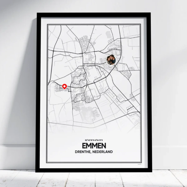 stadskaart Emmen poster