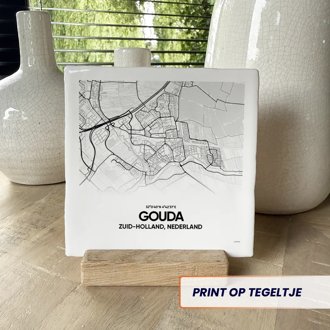 stadskaart Gouda tegeltje