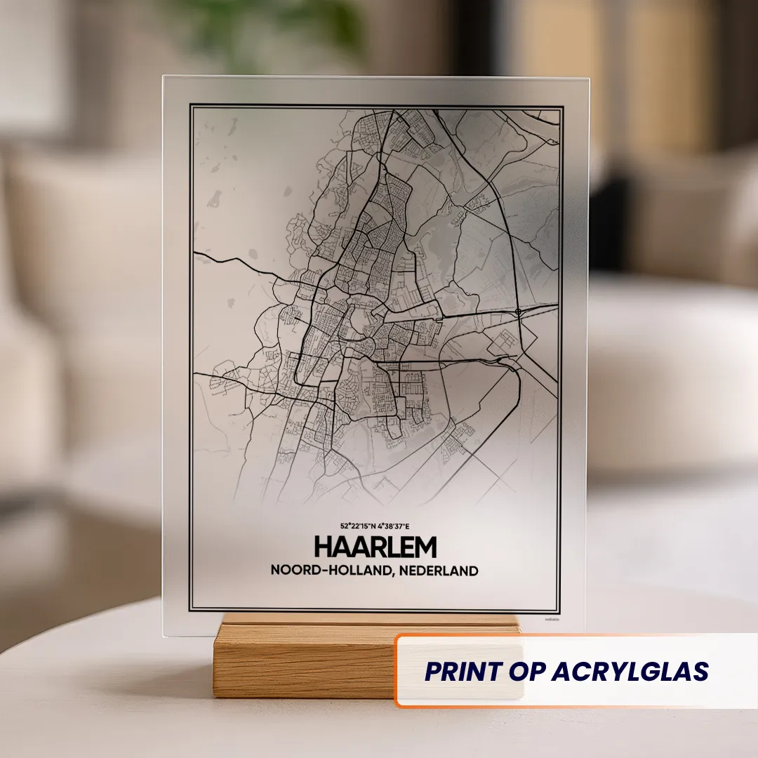 stadskaart Haarlem acrylglas print