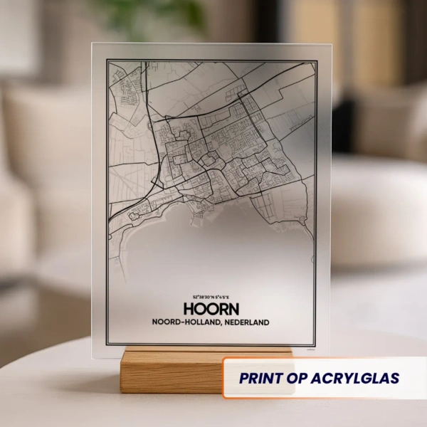 stadskaart Hoorn acrylglas print