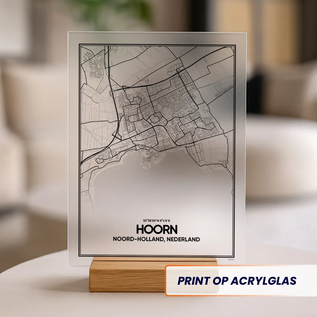 stadskaart Hoorn acrylglas print