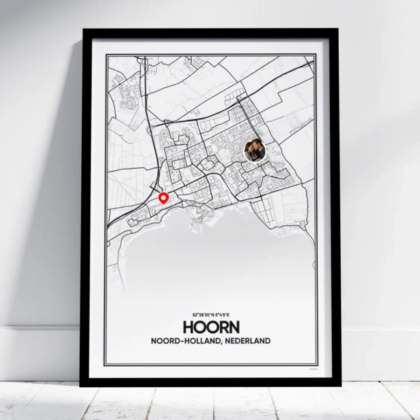 stadskaart Hoorn poster