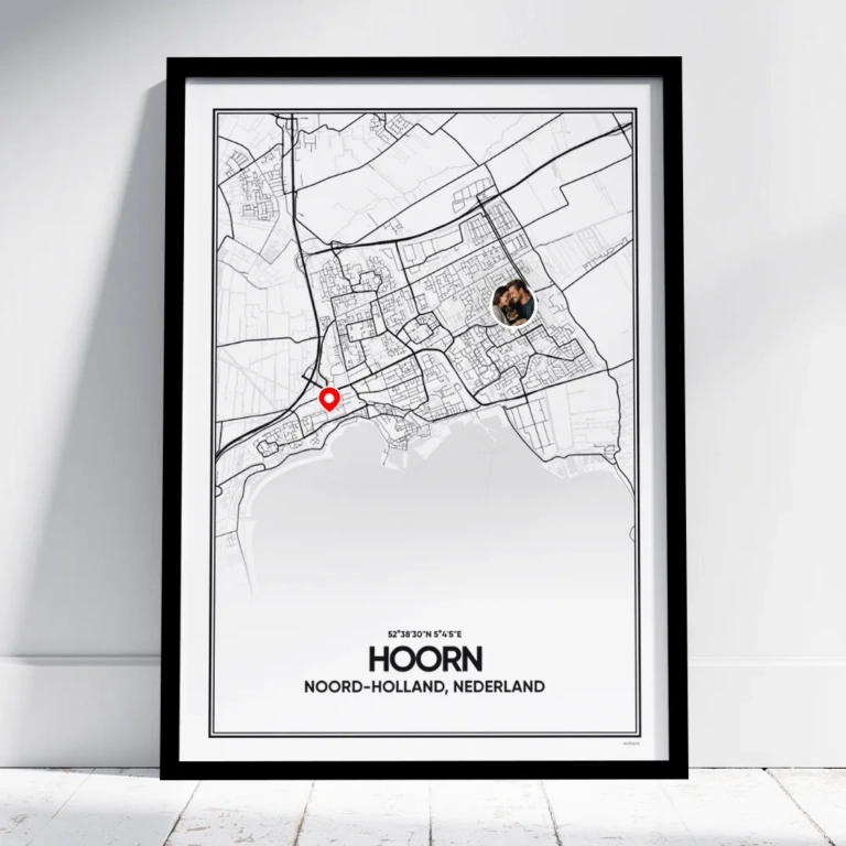 stadskaart Hoorn poster