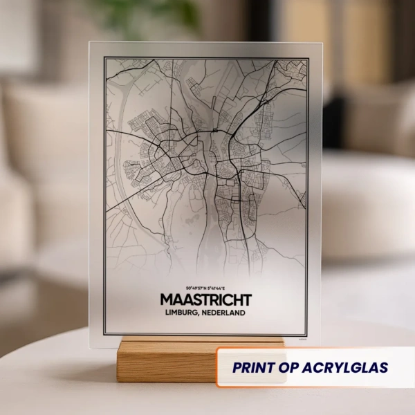 stadskaart Maastricht acrylglas print
