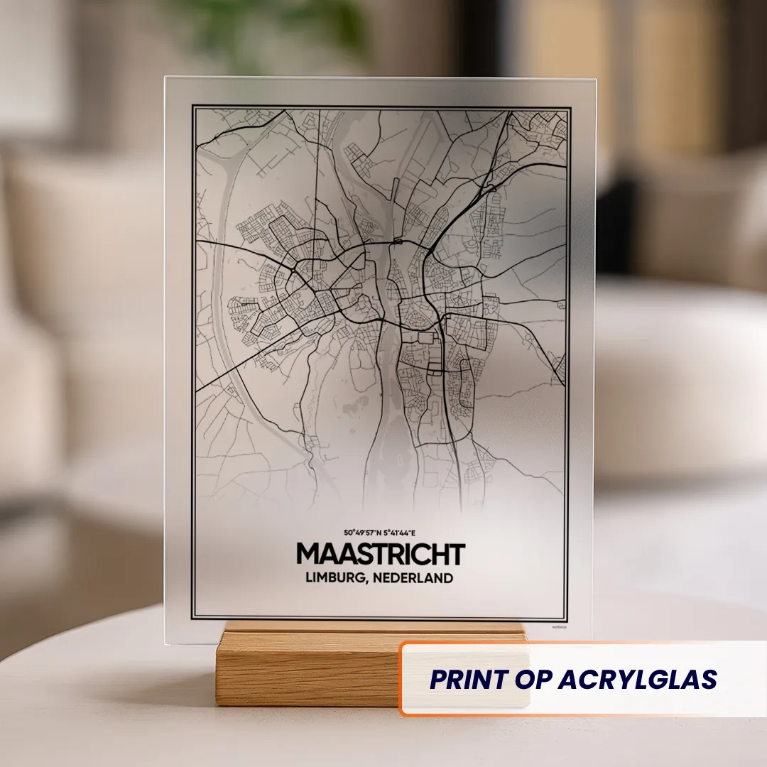 stadskaart Maastricht acrylglas print