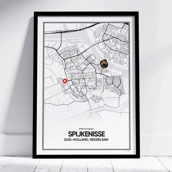 stadskaart Spijkenisse poster