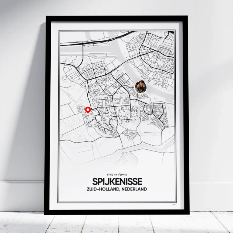 stadskaart Spijkenisse poster