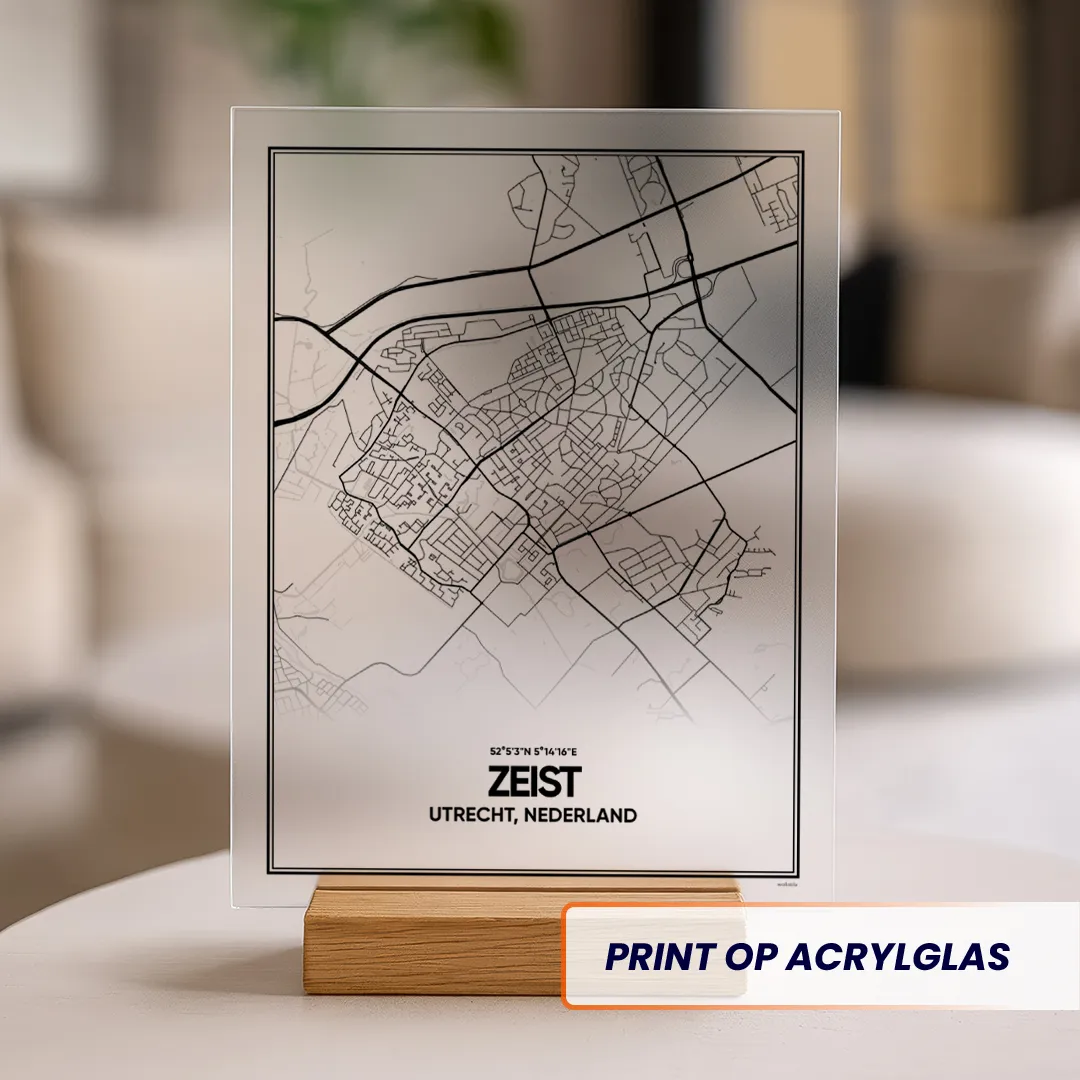 stadskaart Zeist acrylglas print
