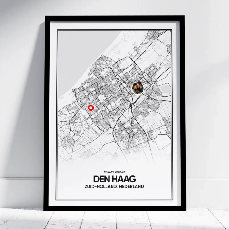 stadskaart Den Haag poster
