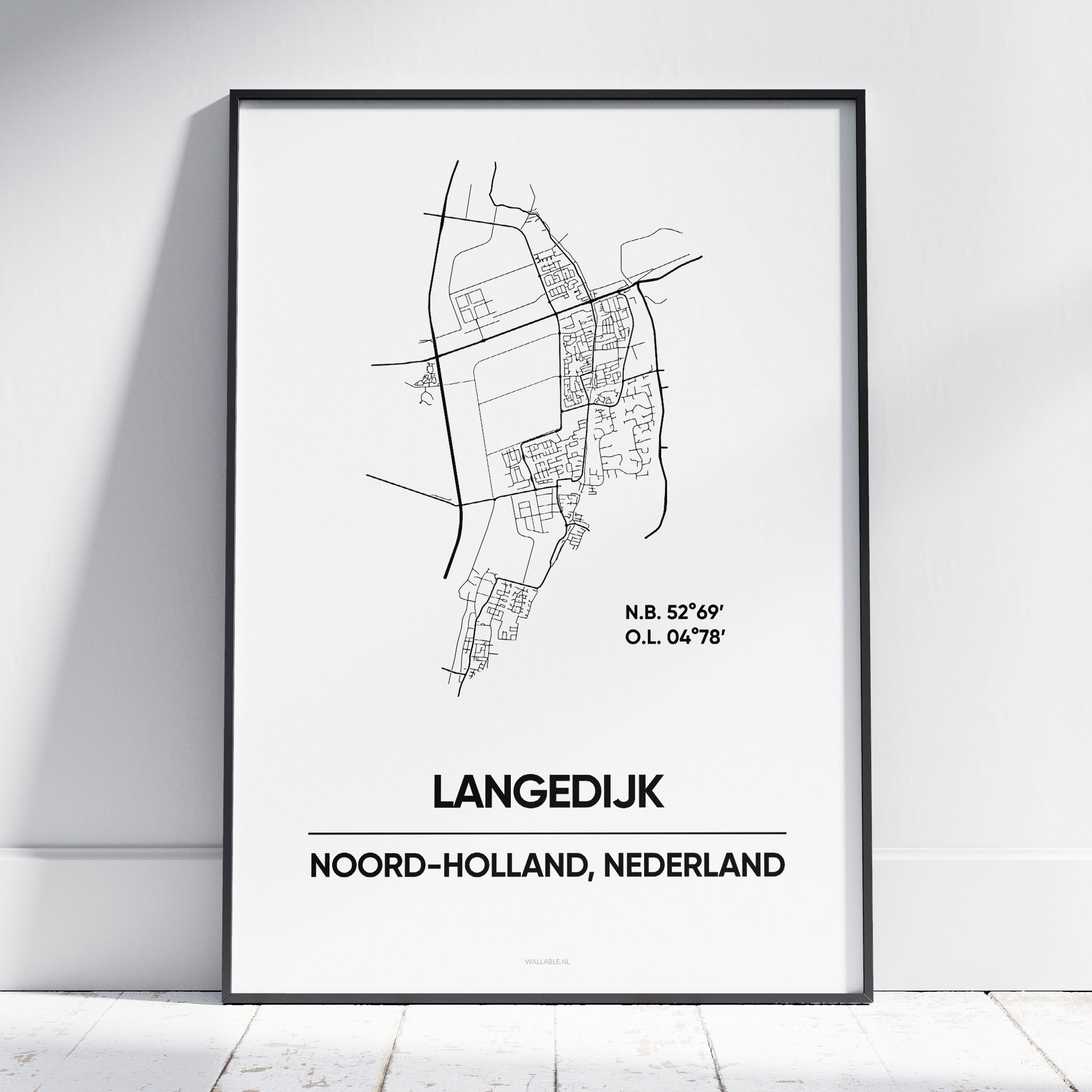 Langedijk stad poster Wallable