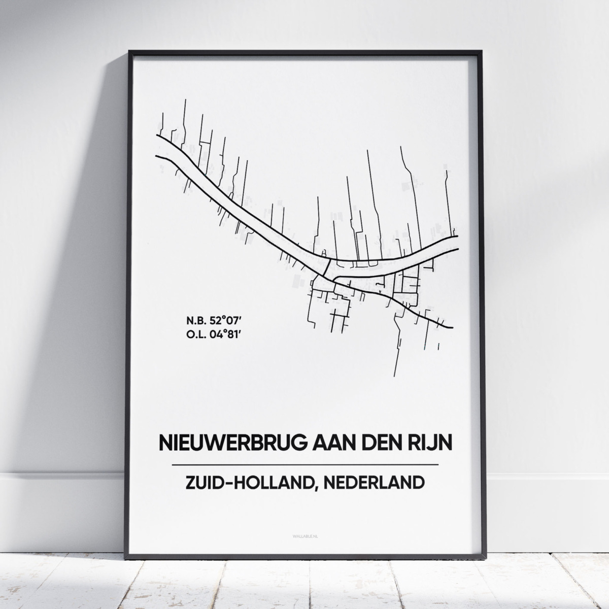 Nieuwerbrug aan den Rijn stad poster
