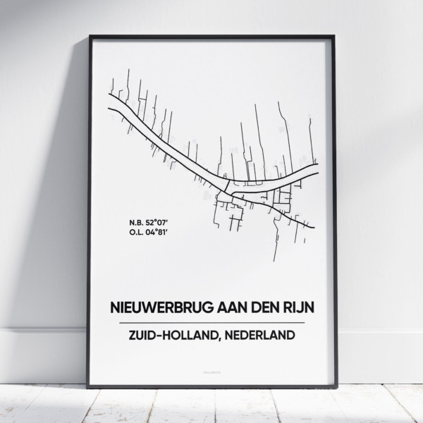 Nieuwerbrug aan den Rijn stad poster