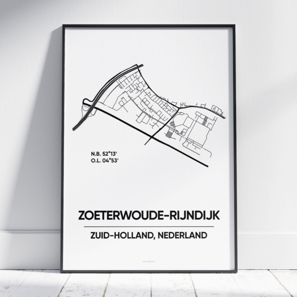 Zoeterwoude-Rijndijk stad poster