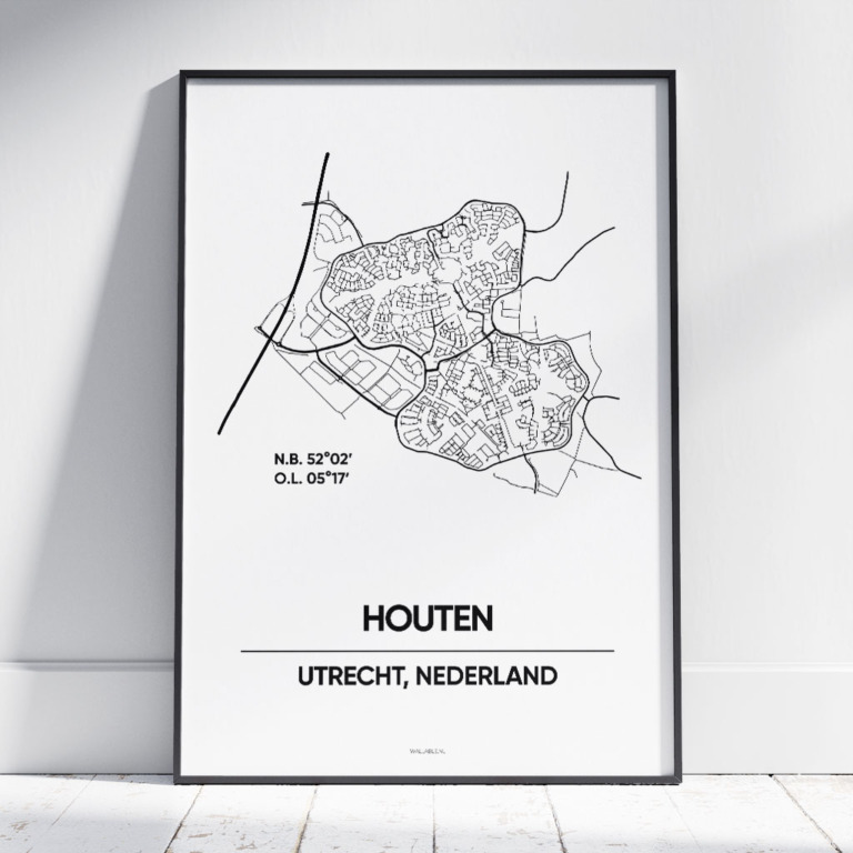 Houten stad poster