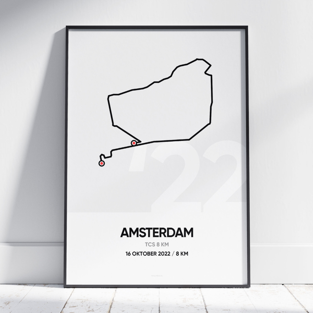 2022 Marathon Amsterdam 8 km poster