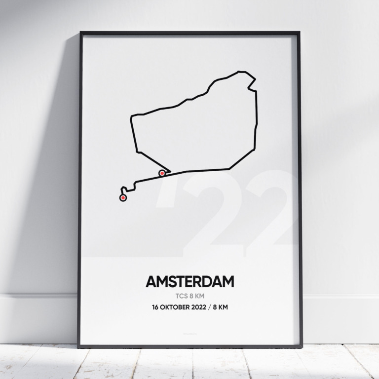 2022 Marathon Amsterdam 8 km poster
