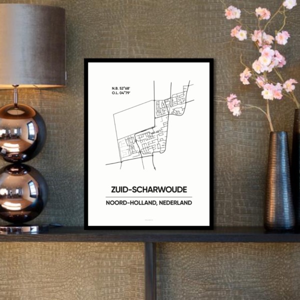 Zuid-Scharwoude stad poster