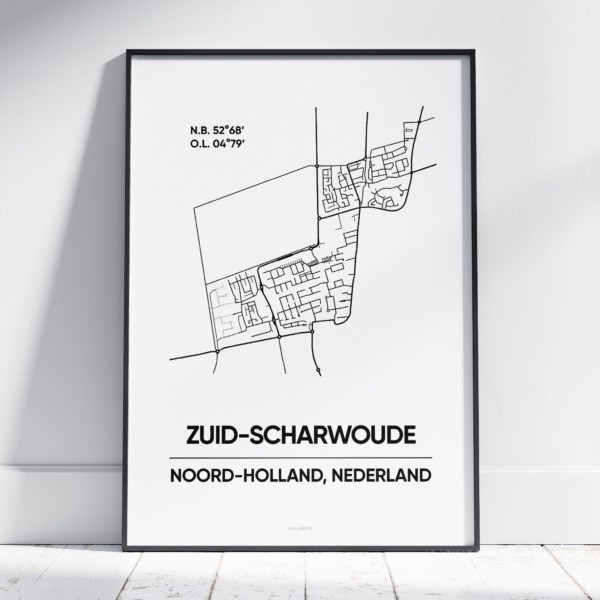 Zuid-Scharwoude stad poster