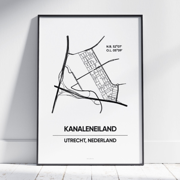Kanaleneiland Utrecht stad poster