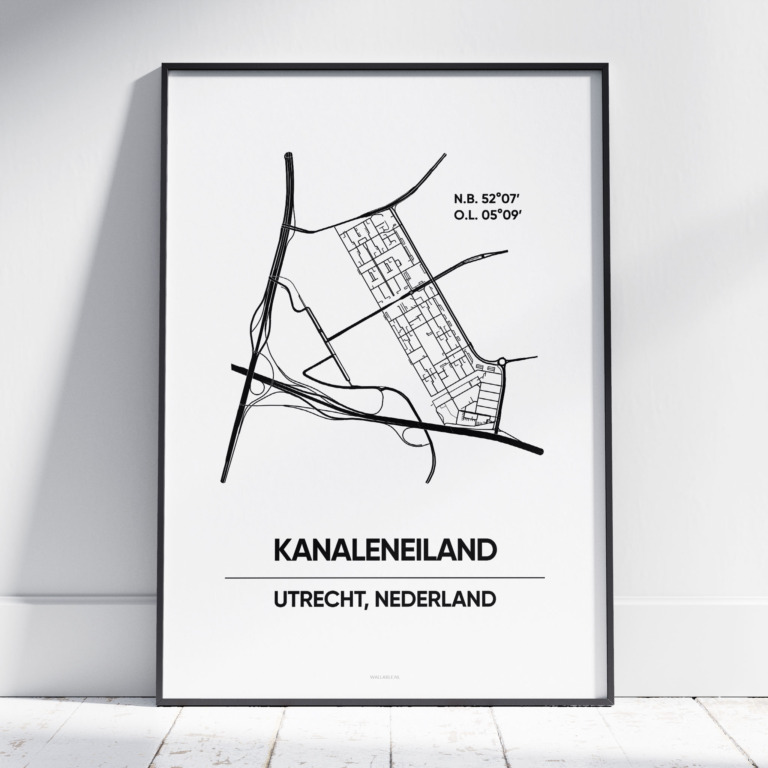 Kanaleneiland Utrecht stad poster