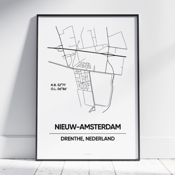 Nieuw-Amsterdam stad poster