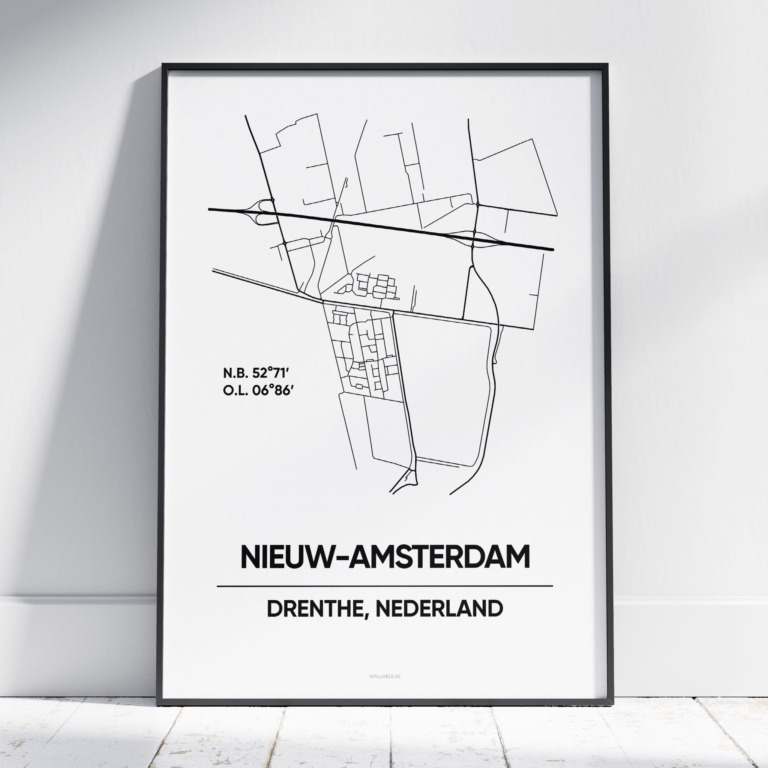 Nieuw-Amsterdam stad poster
