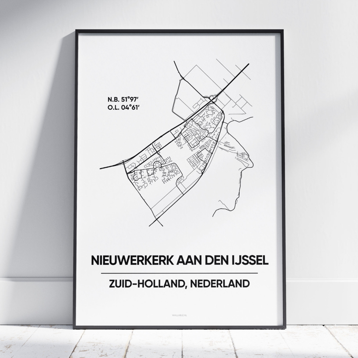 Nieuwerkerk aan den IJssel stad poster