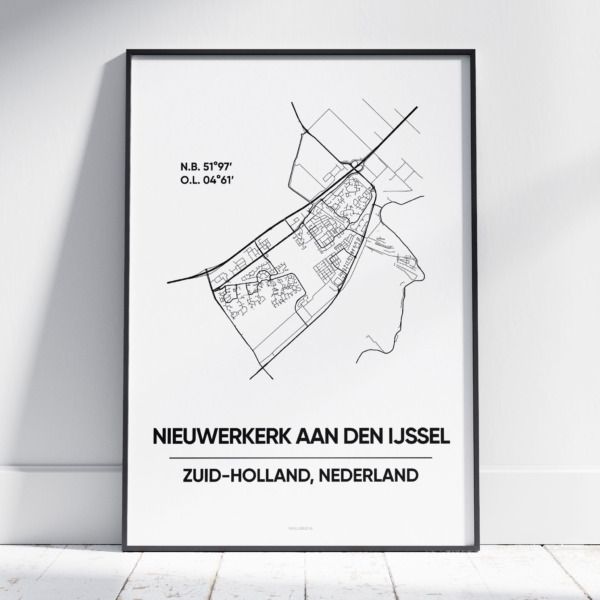 Nieuwerkerk aan den IJssel stad poster
