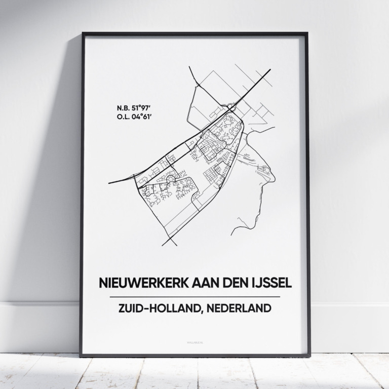 Nieuwerkerk aan den IJssel stad poster