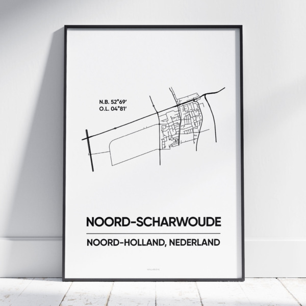 Noord-Scharwoude stad poster
