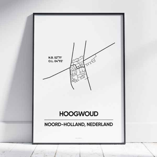 Hoogwoud stad poster