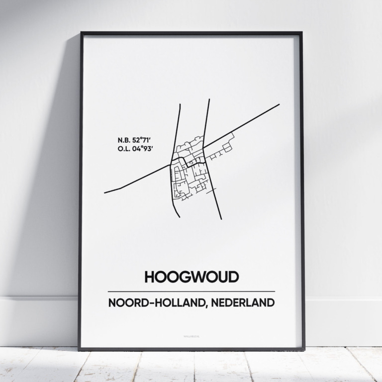 Hoogwoud stad poster