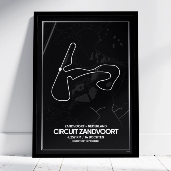 circuit zandvoort poster zwart