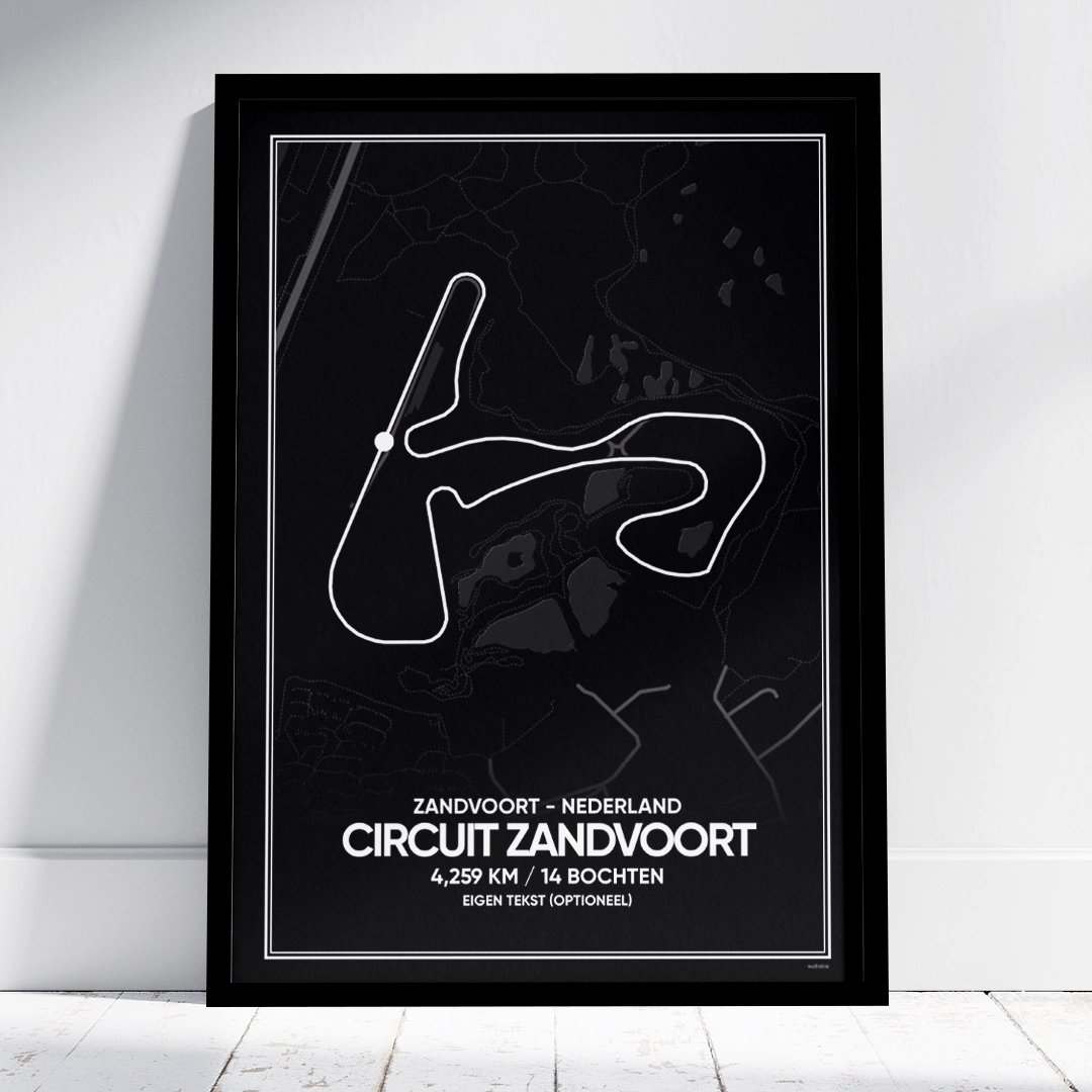 circuit zandvoort poster zwart