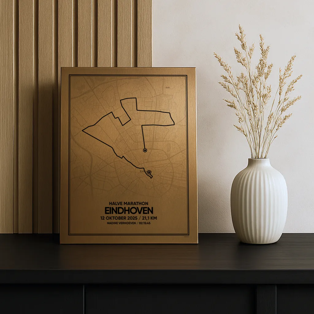 Eindhoven halve marathon 2025 op aluminium