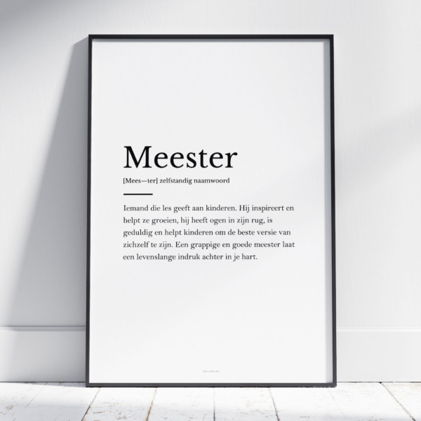 Meester poster