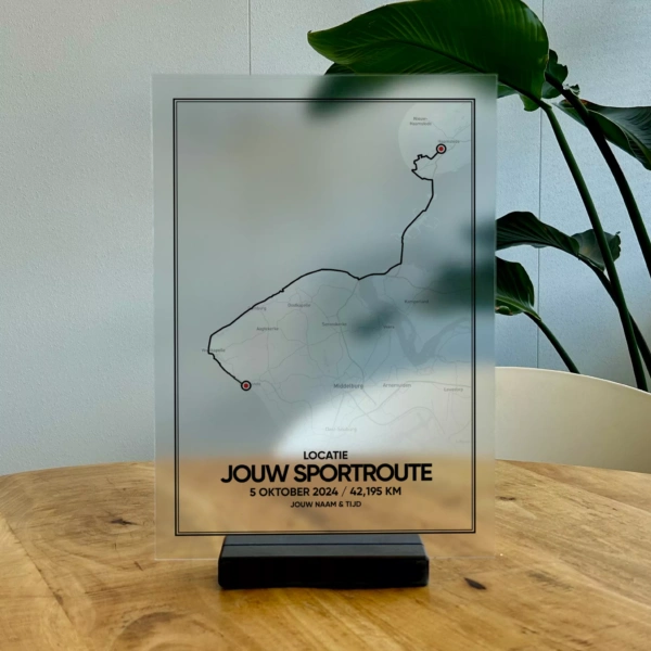 Jouw favoriete sportroute of sportprestatie op acrylglas