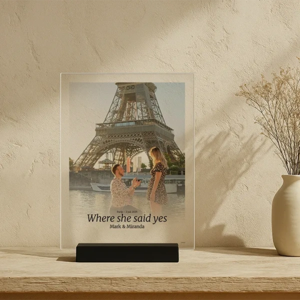 Fotoprint acrylglas print Where she said yes