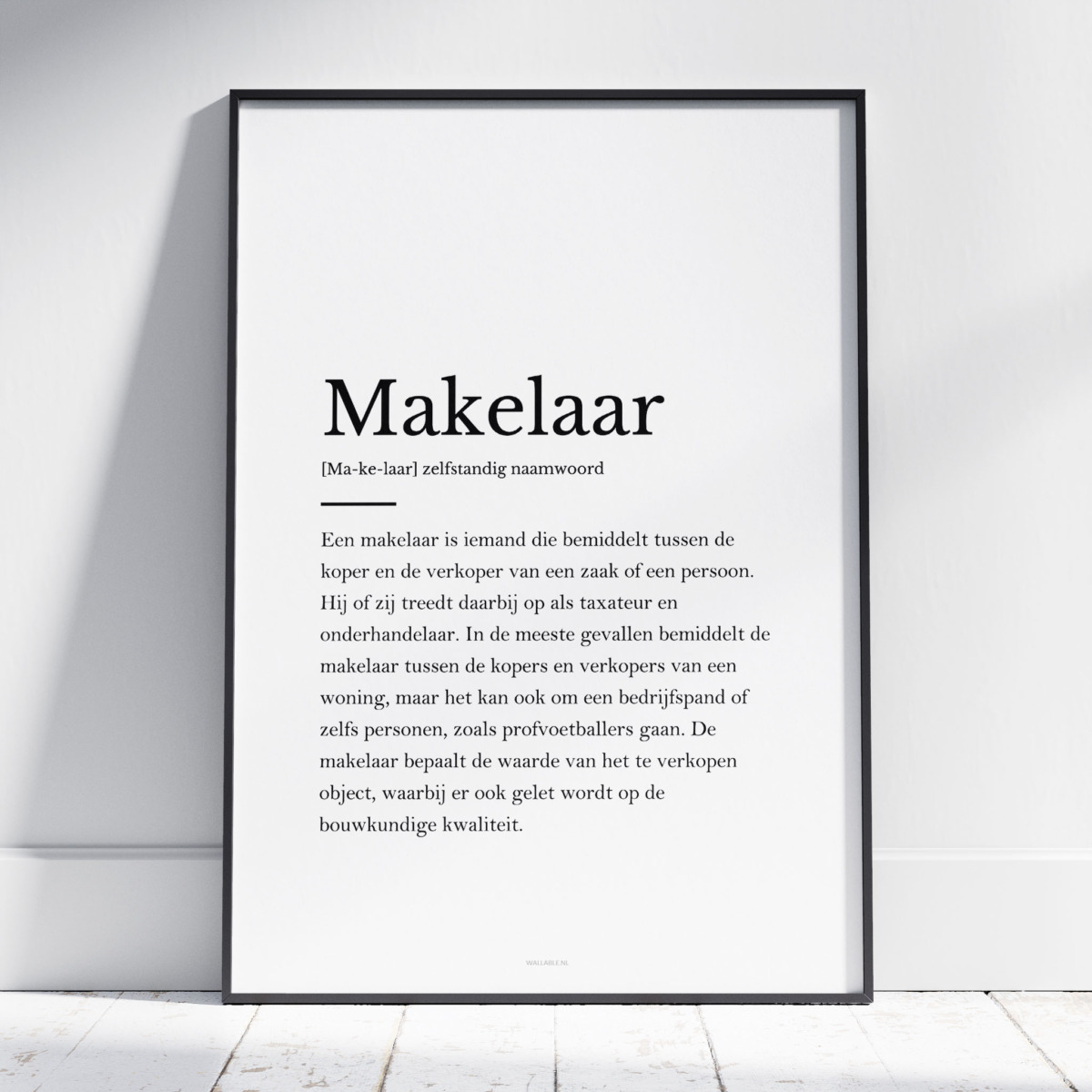Makelaar poster