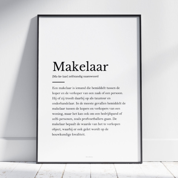 Makelaar poster