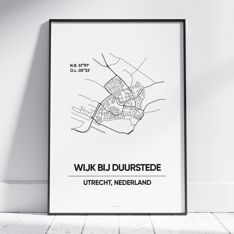 Wijk bij Duurstede stad poster