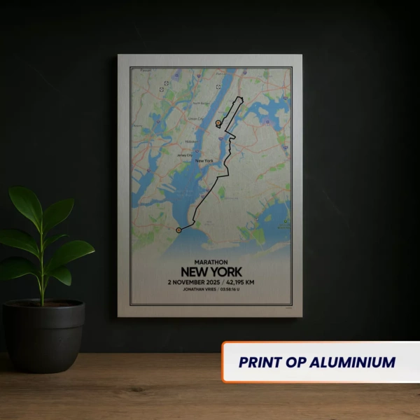 NYC marathon 2025 print op aluminium