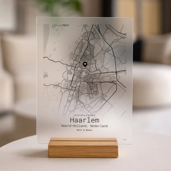 Maak zelf jouw Stadskaart op acrylglas