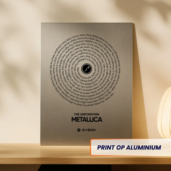 Songtekst Metallica op aluminium