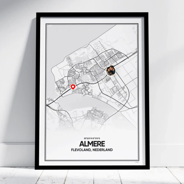 stadskaart Almere poster