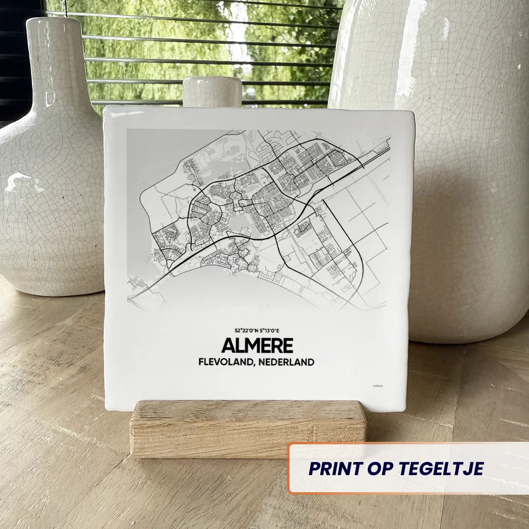stadskaart Almere tegeltje